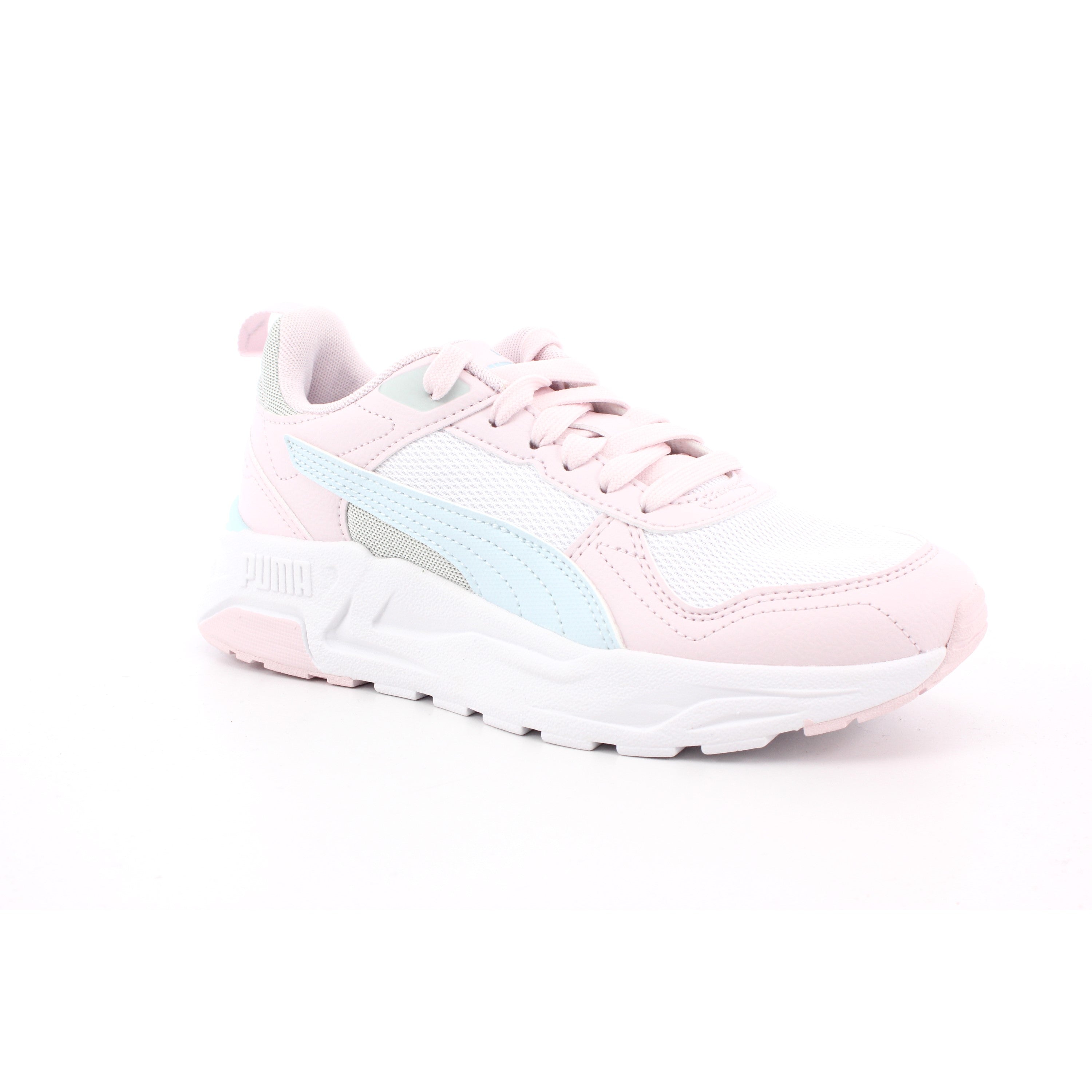 TRINITY 2 LT JR PUMA WHITE-AQUA GLOW-POWDER PINK