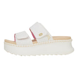 DELRAY SLIDE EYELET WHITE