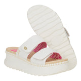 DELRAY SLIDE EYELET WHITE