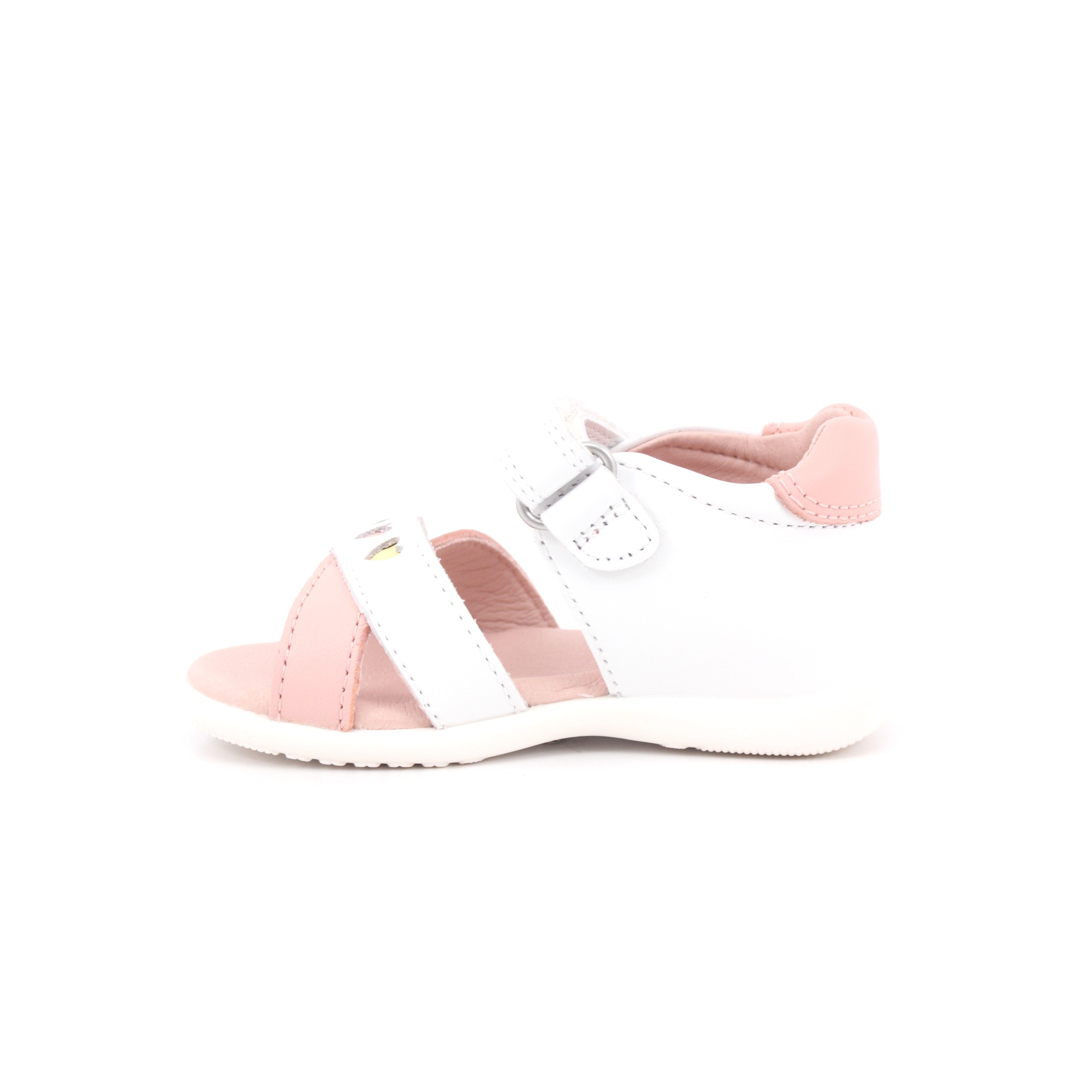 SANDALIA CORAZONES SAUVAGE BLANCO Y CIPRIA