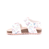 SANDALIA ESTAMPADA MAT BLANCO