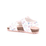 SANDALIA ESTAMPADA MAT BLANCO