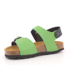 SANDALO BAMBINO NAPPA BLU/VERDE 004