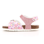 SANDALO BAMBINA GLITTER FINE ROSA/GARDEN 017