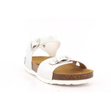 SANDALO BAMB. NAPPA PERLATO+VIPERA BIANCO/ARGENTO