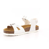 SANDALO BAMB. NAPPA PERLATO+VIPERA BIANCO/ARGENTO