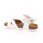 SANDALO BAMB. NAPPA PERLATO+VIPERA BIANCO/ARGENTO