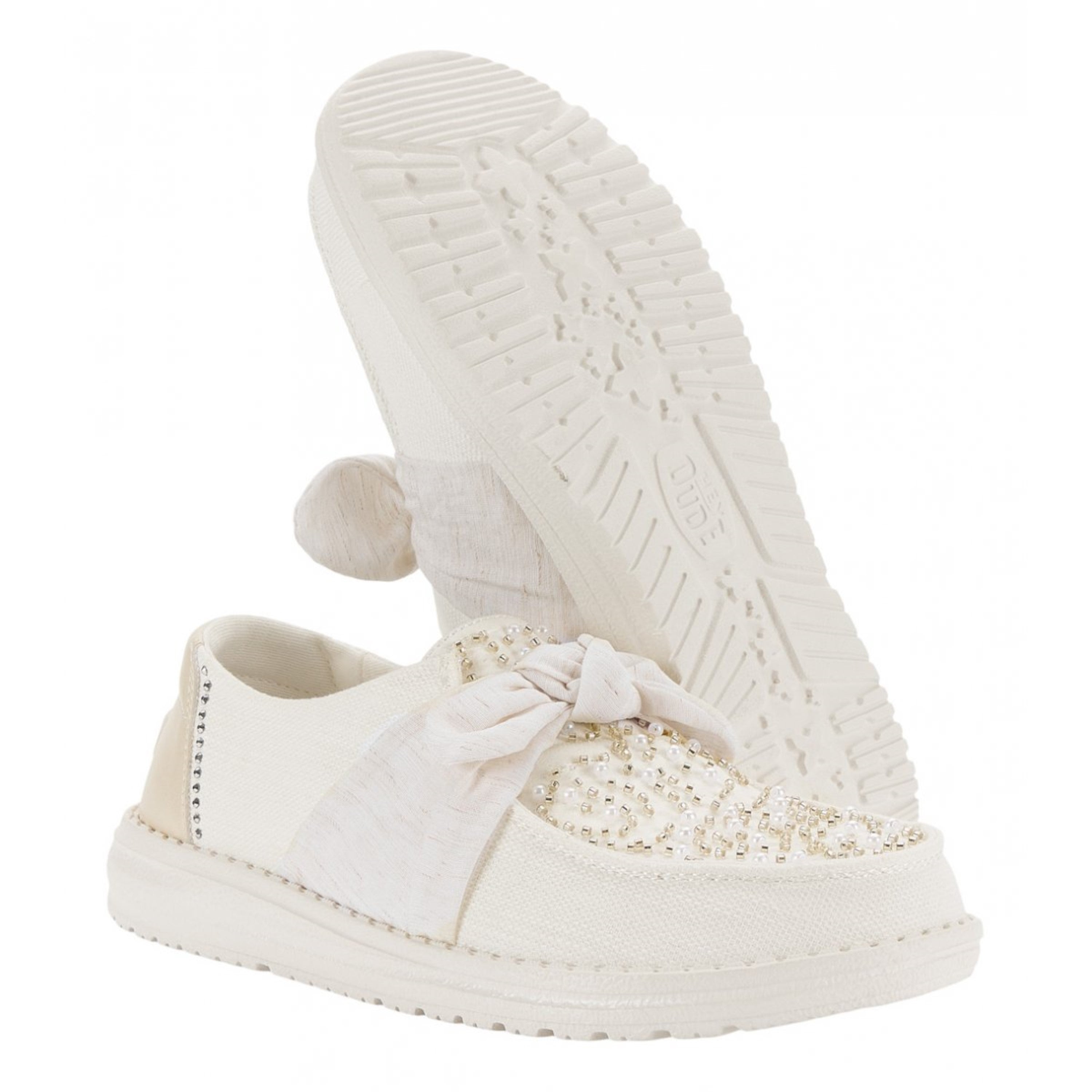 WENDY BOW EMBELLISHMENT WHITE