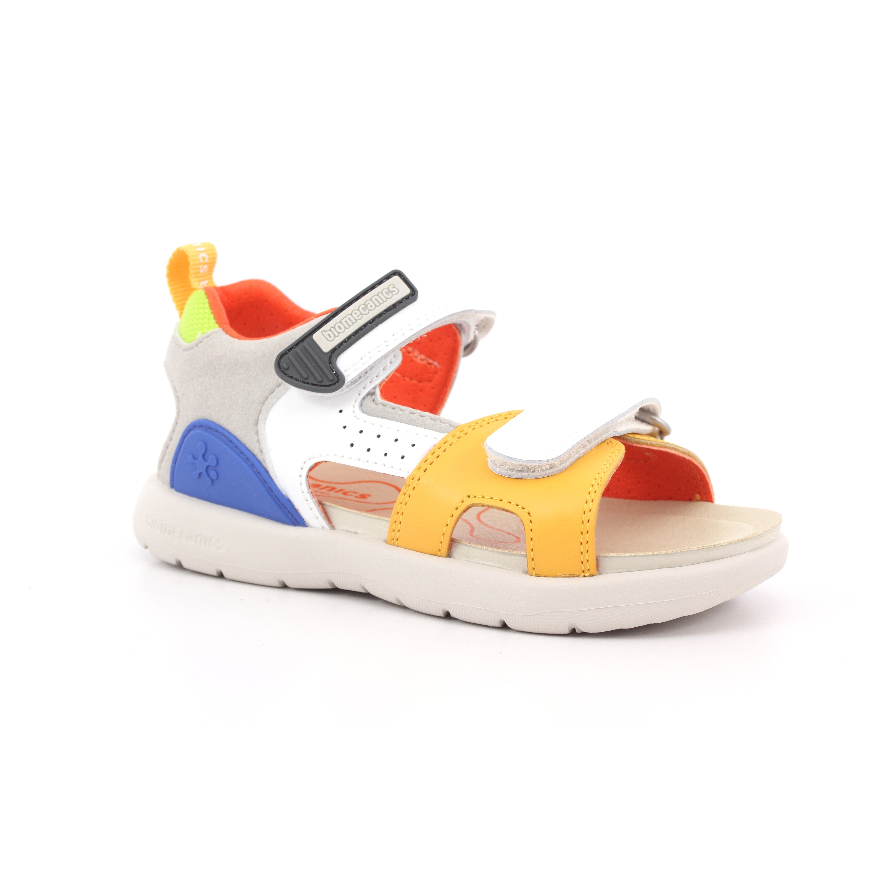 SANDALIA URBAN NAPA BLANCO Y AMARILLO