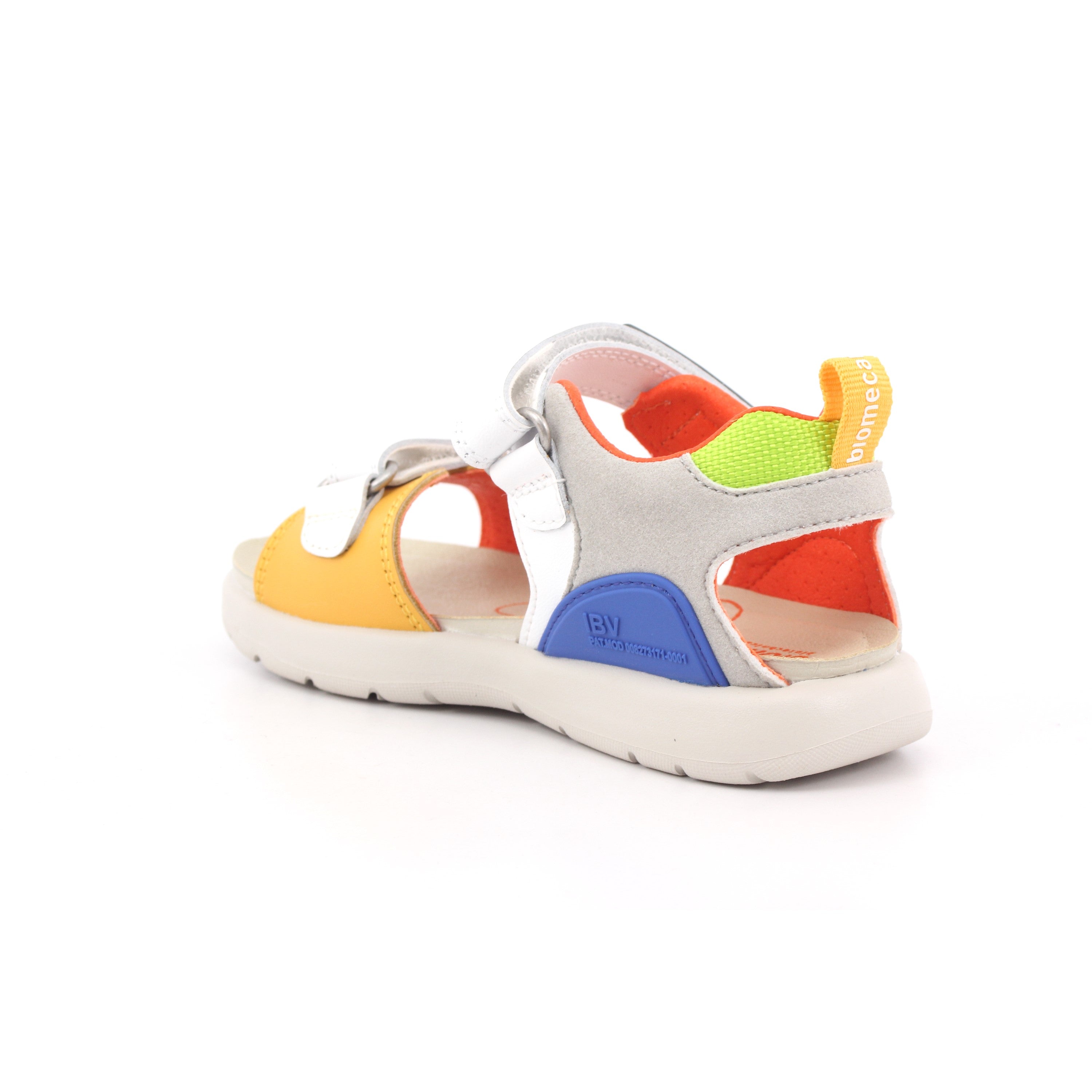 SANDALIA URBAN NAPA BLANCO Y AMARILLO