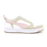 PUMA REBOUND V6 LO JR -PUMA WHITE-MAUVE