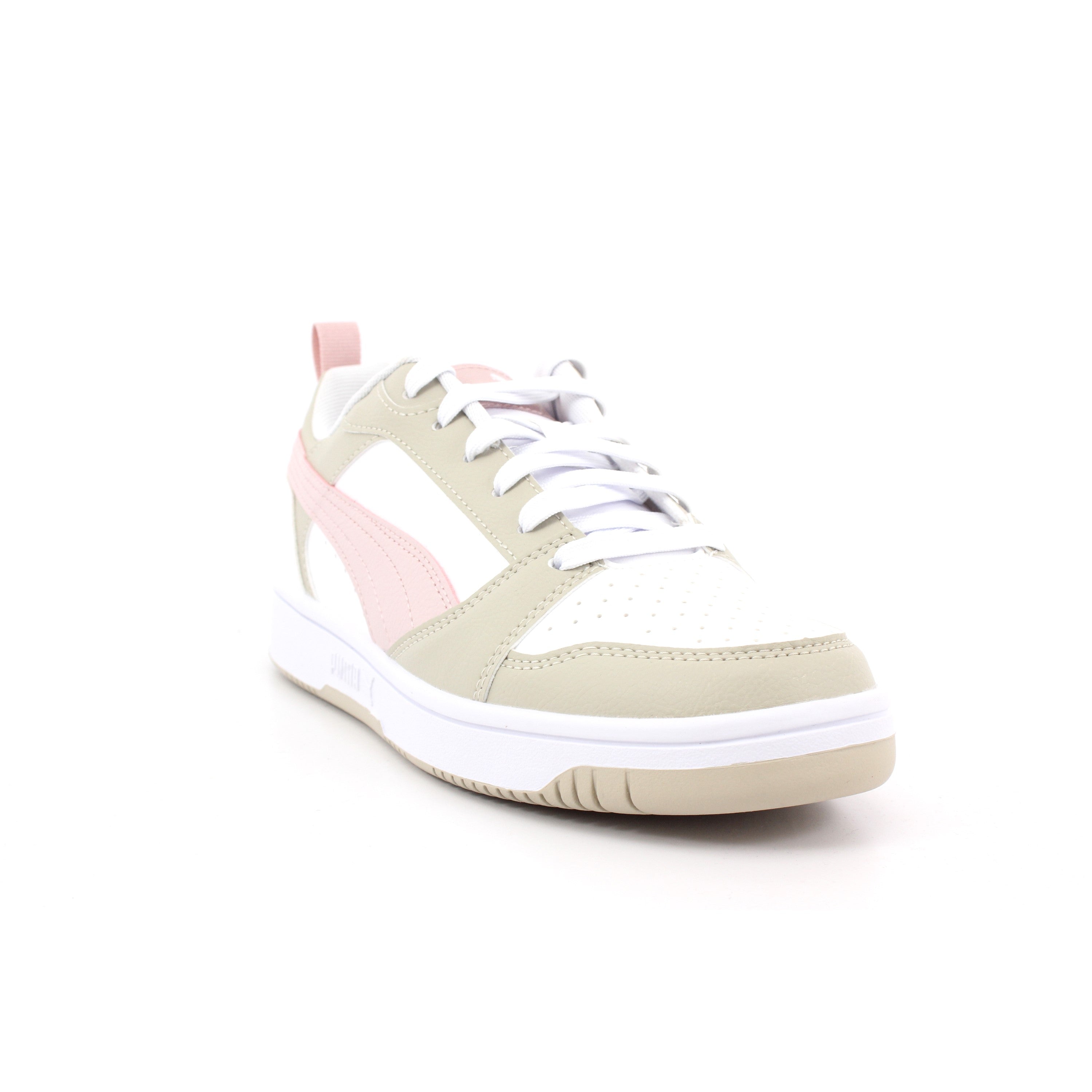 PUMA REBOUND V6 LO JR -PUMA WHITE-MAUVE