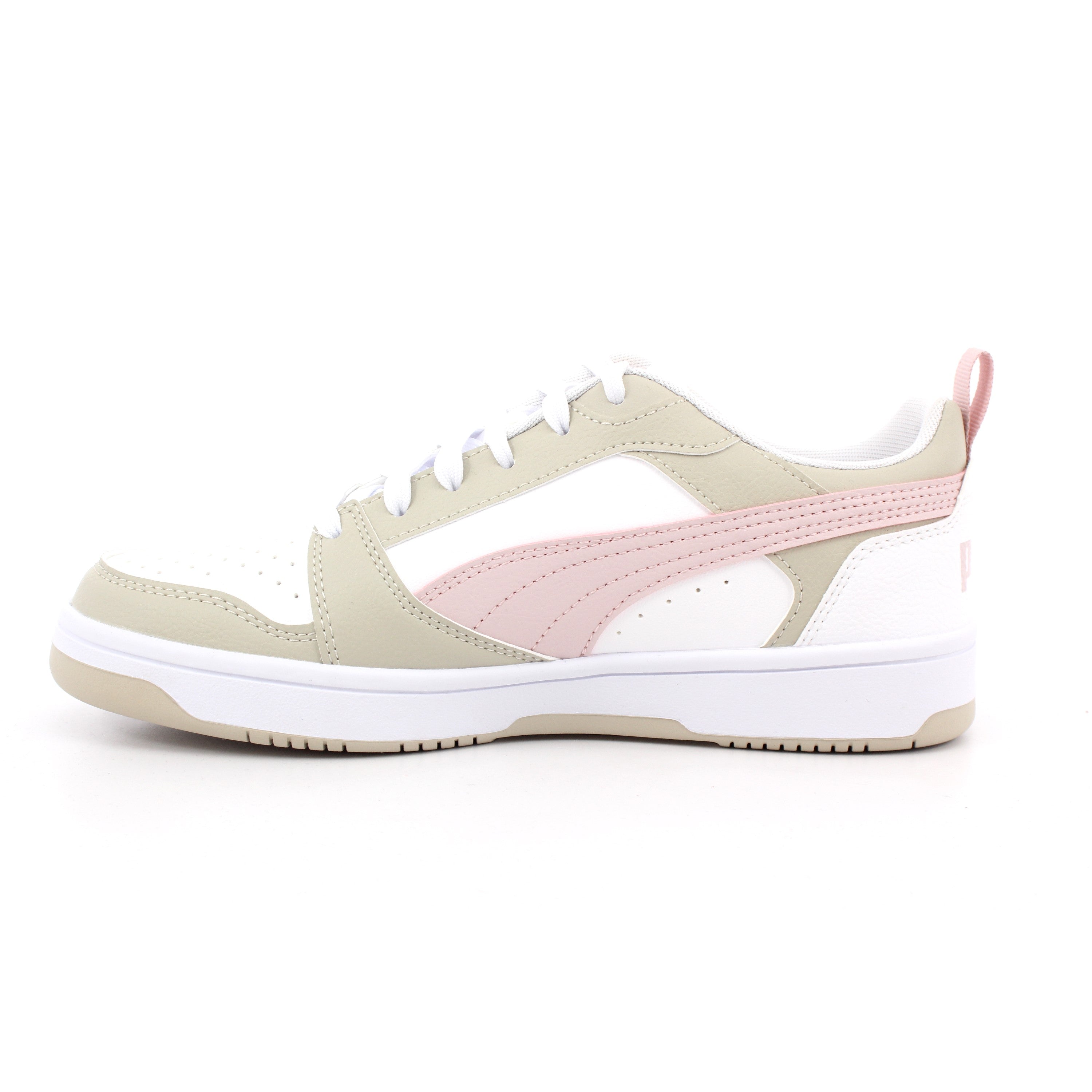 PUMA REBOUND V6 LO JR -PUMA WHITE-MAUVE