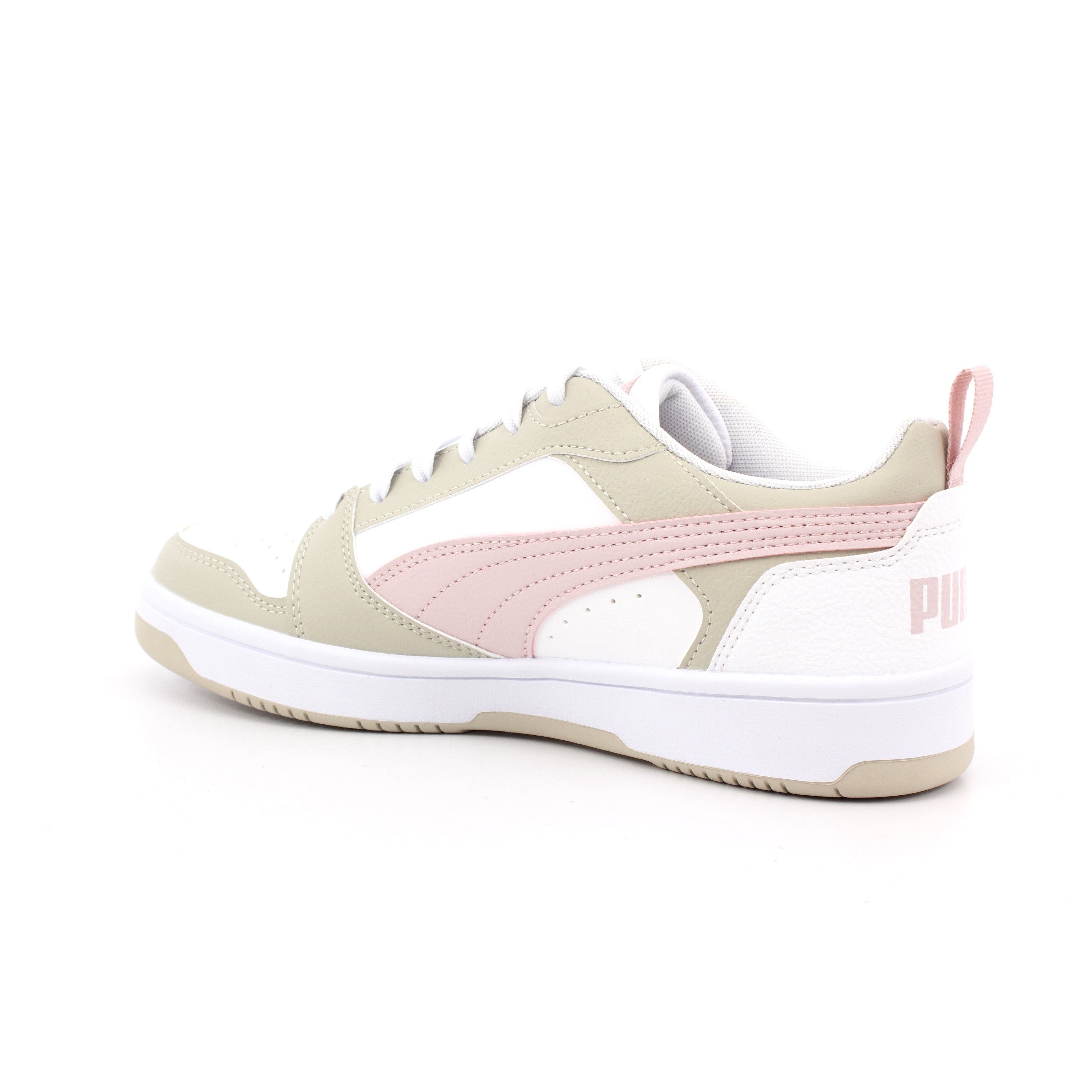PUMA REBOUND V6 LO JR -PUMA WHITE-MAUVE