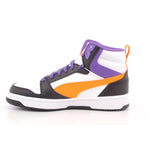 PUMA REBOUND V6 MID JR PUMA WHITE-ORANGE