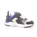 SNEAKER LUCES MAT NEGRO Y AZUL ELÉCTRICO
