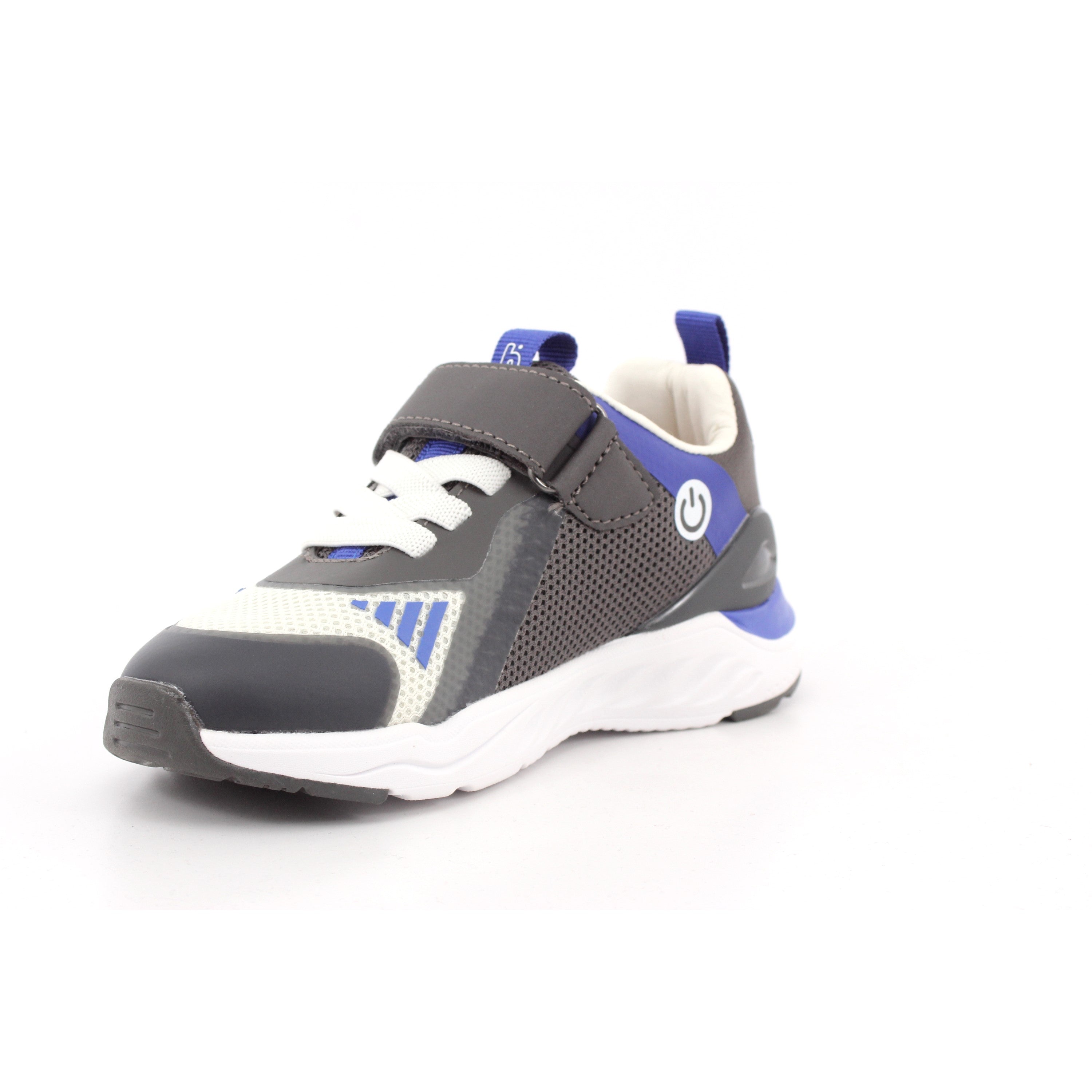 SNEAKER LUCES MAT NEGRO Y AZUL ELÉCTRICO