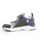 SNEAKER LUCES MAT NEGRO Y AZUL ELÉCTRICO