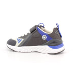 SNEAKER LUCES MAT NEGRO Y AZUL ELÉCTRICO