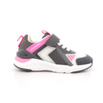 SNEAKER LUCES MAT NEGRO Y FUCSIA