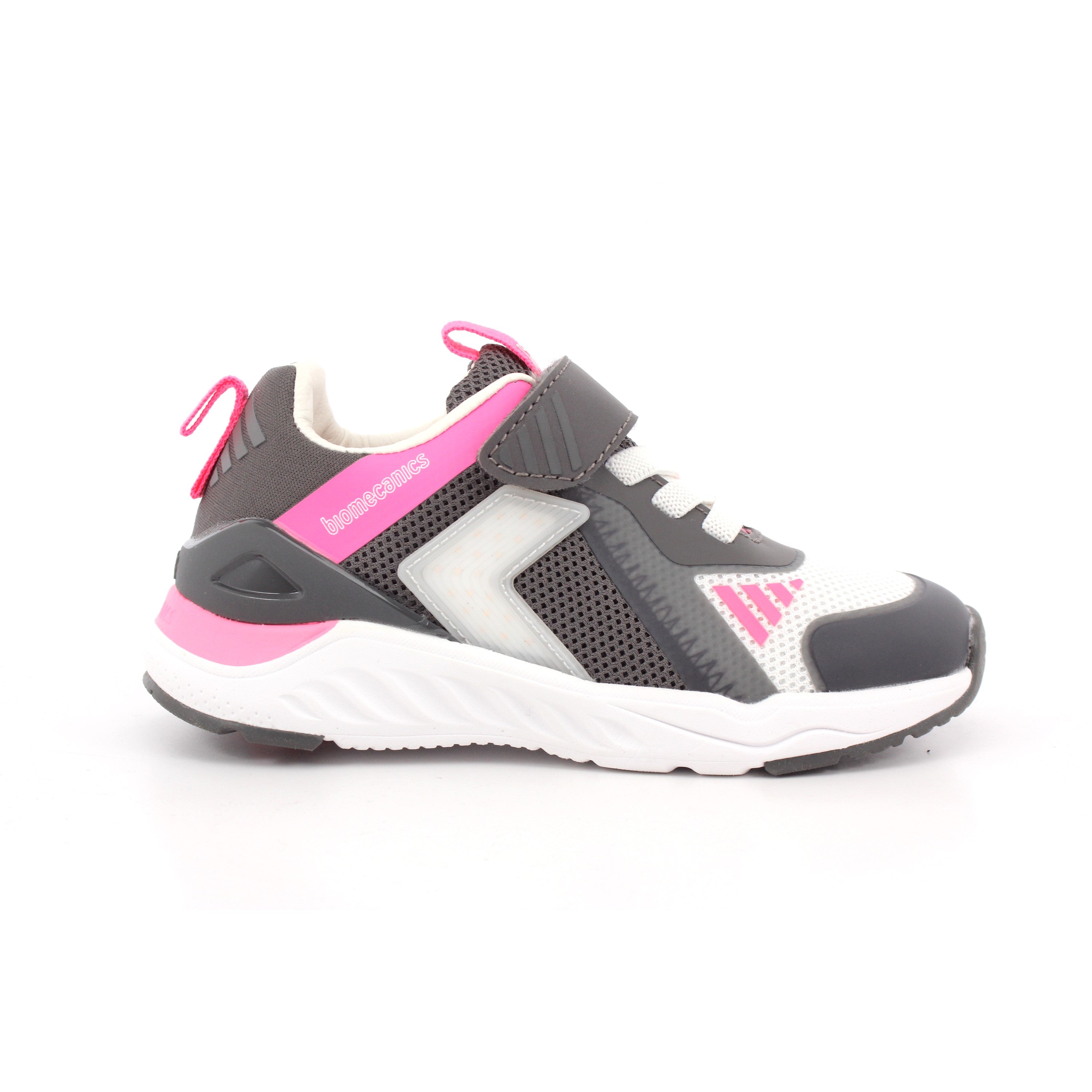 SNEAKER LUCES MAT NEGRO Y FUCSIA