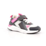 SNEAKER LUCES MAT NEGRO Y FUCSIA