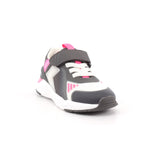 SNEAKER LUCES MAT NEGRO Y FUCSIA