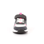 SNEAKER LUCES MAT NEGRO Y FUCSIA