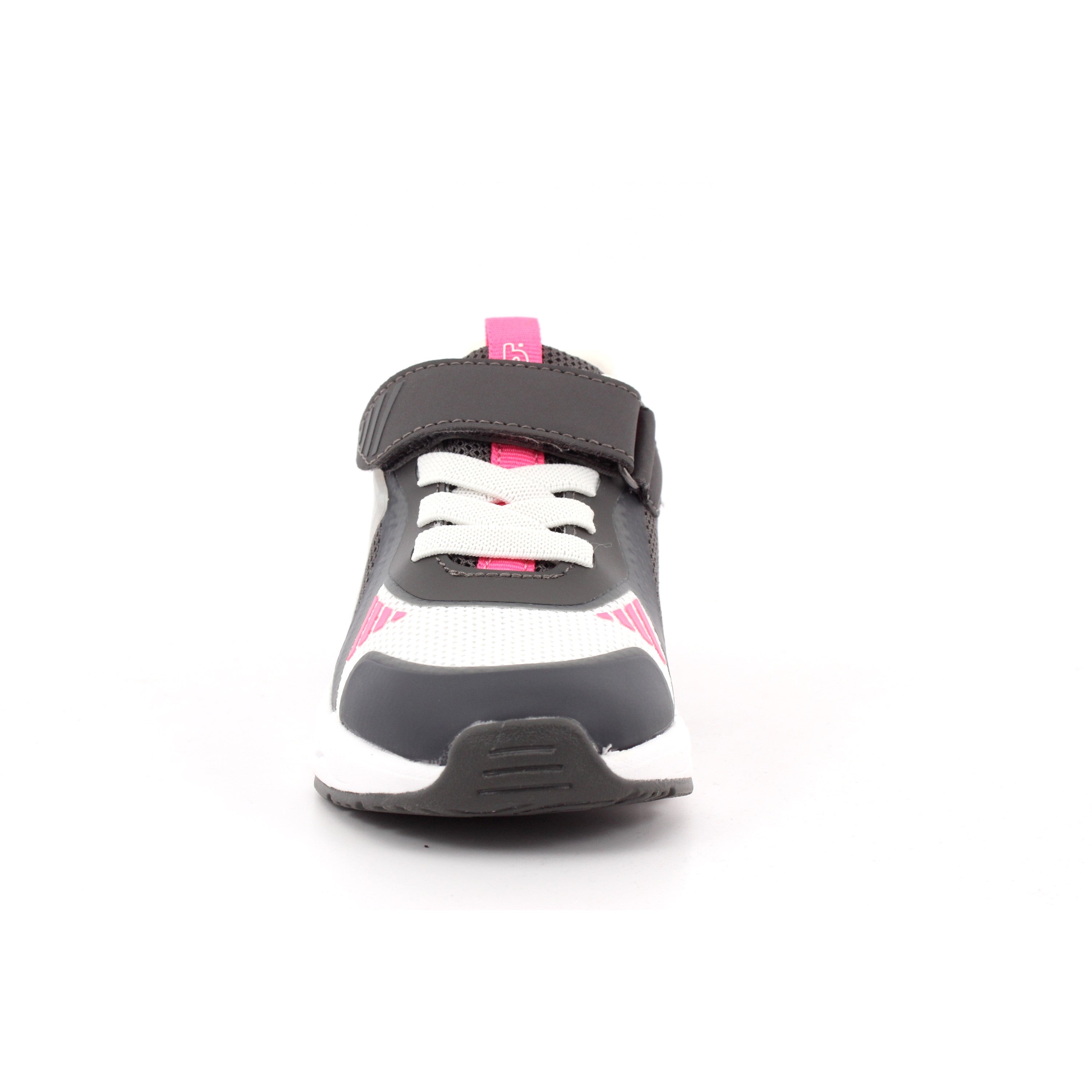 SNEAKER LUCES MAT NEGRO Y FUCSIA