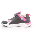 SNEAKER LUCES MAT NEGRO Y FUCSIA