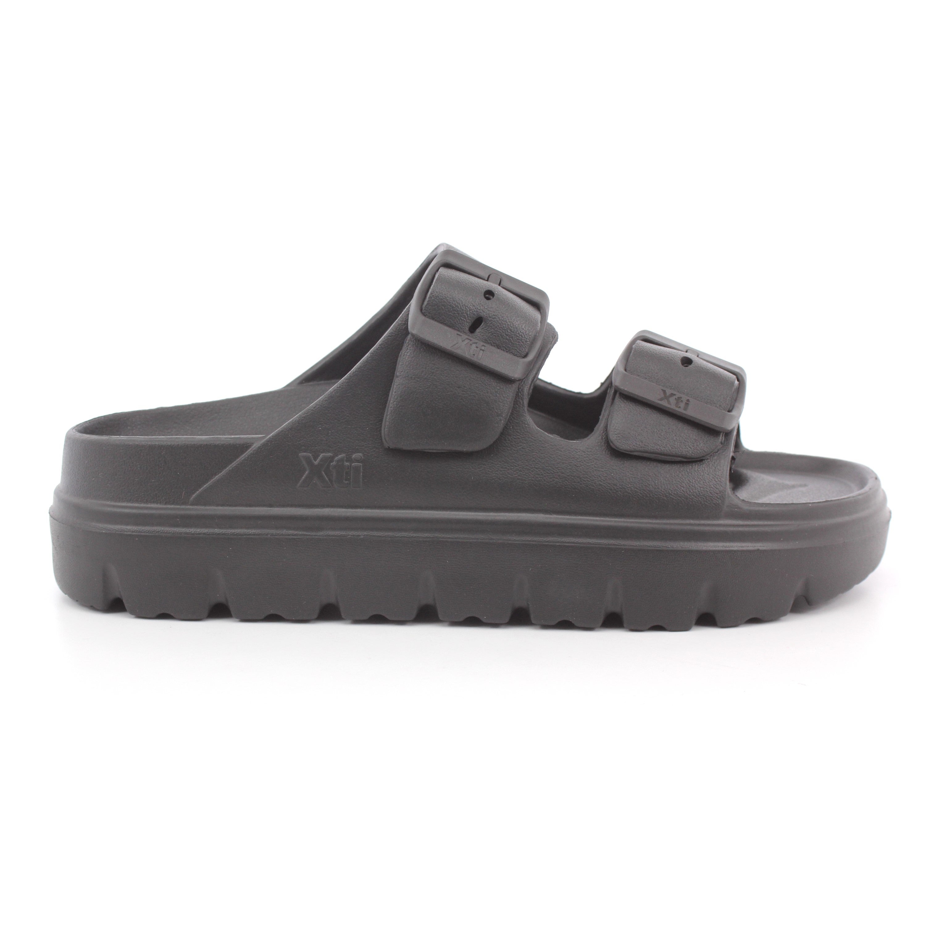 BLACK PU LADIES SANDALS