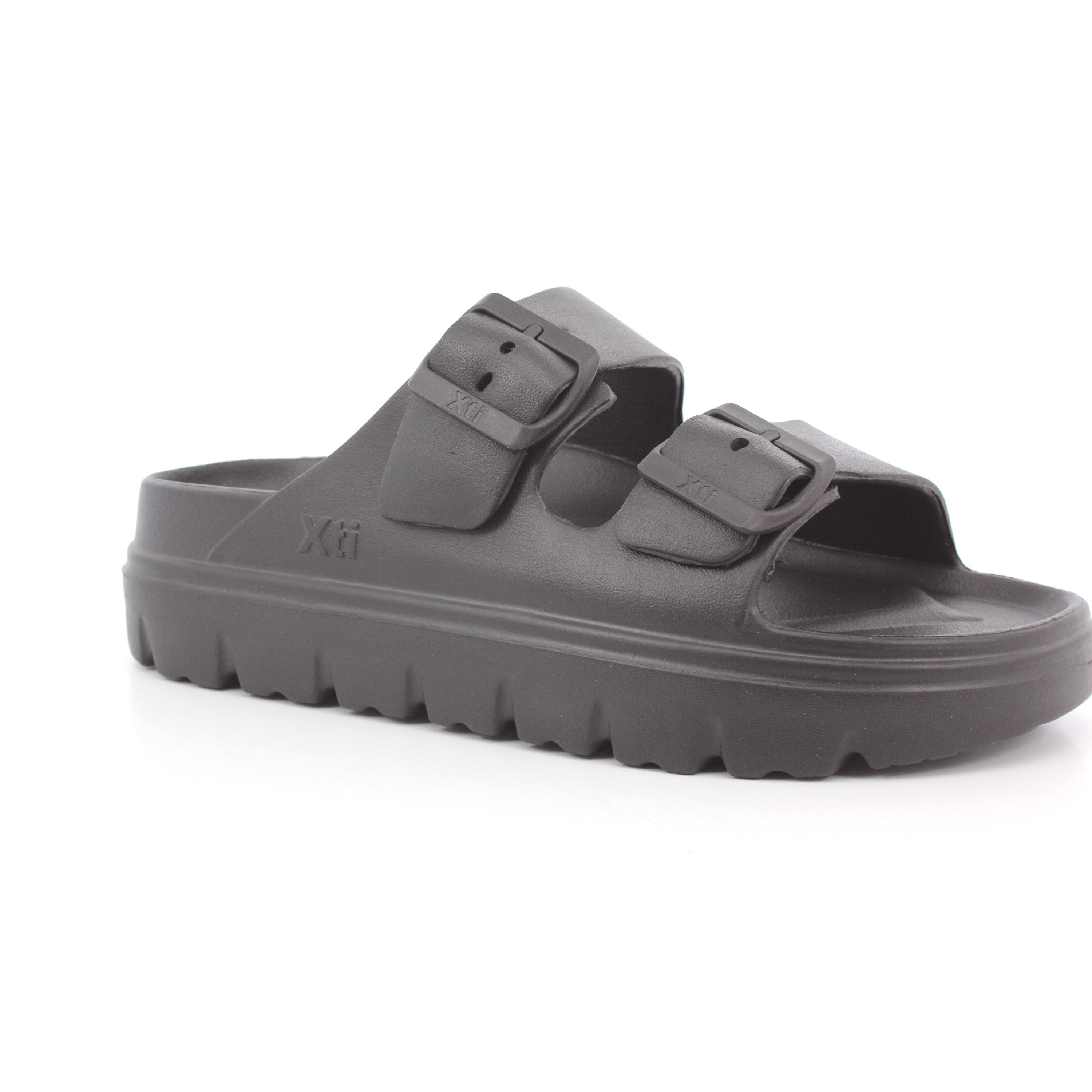 BLACK PU LADIES SANDALS