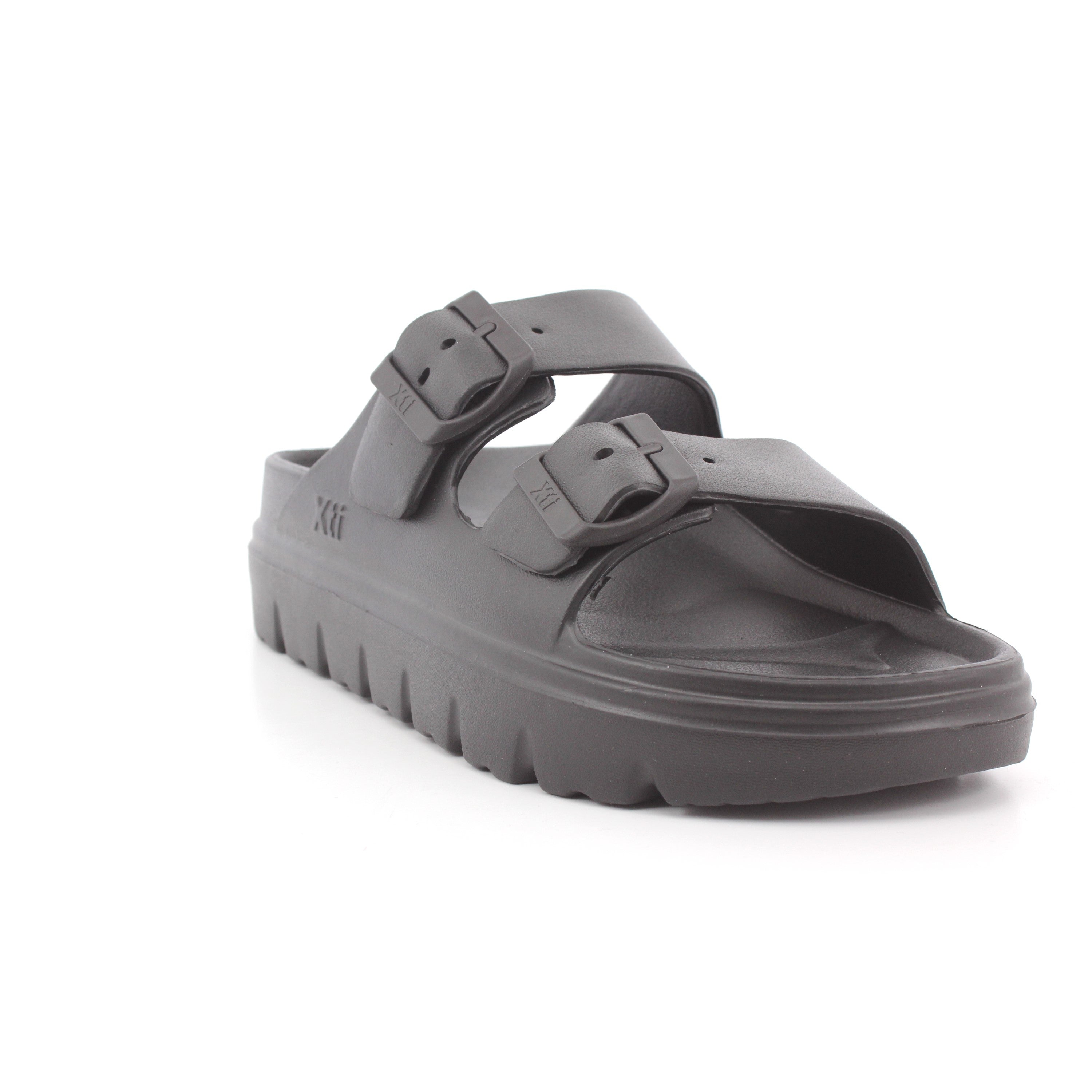 BLACK PU LADIES SANDALS