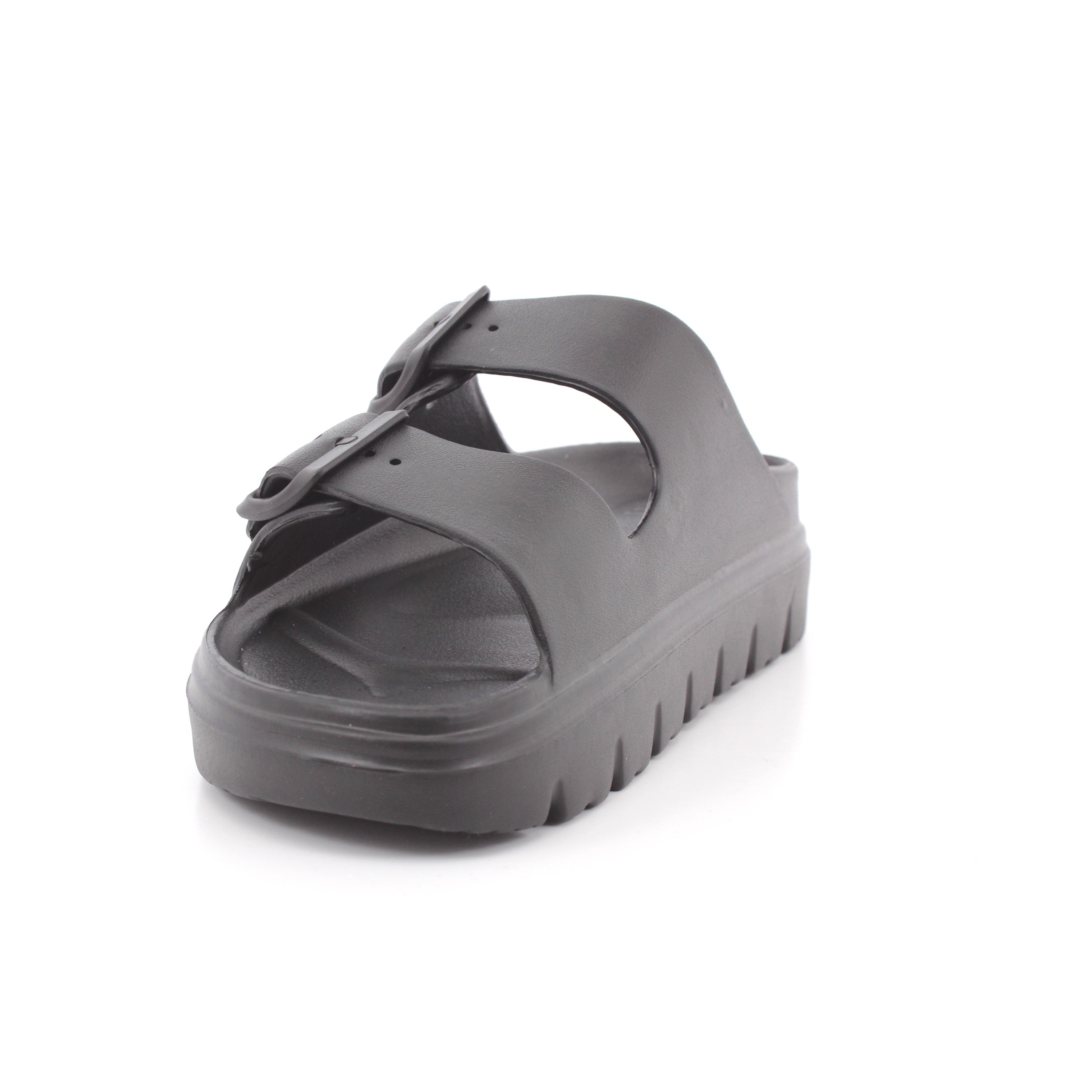 BLACK PU LADIES SANDALS