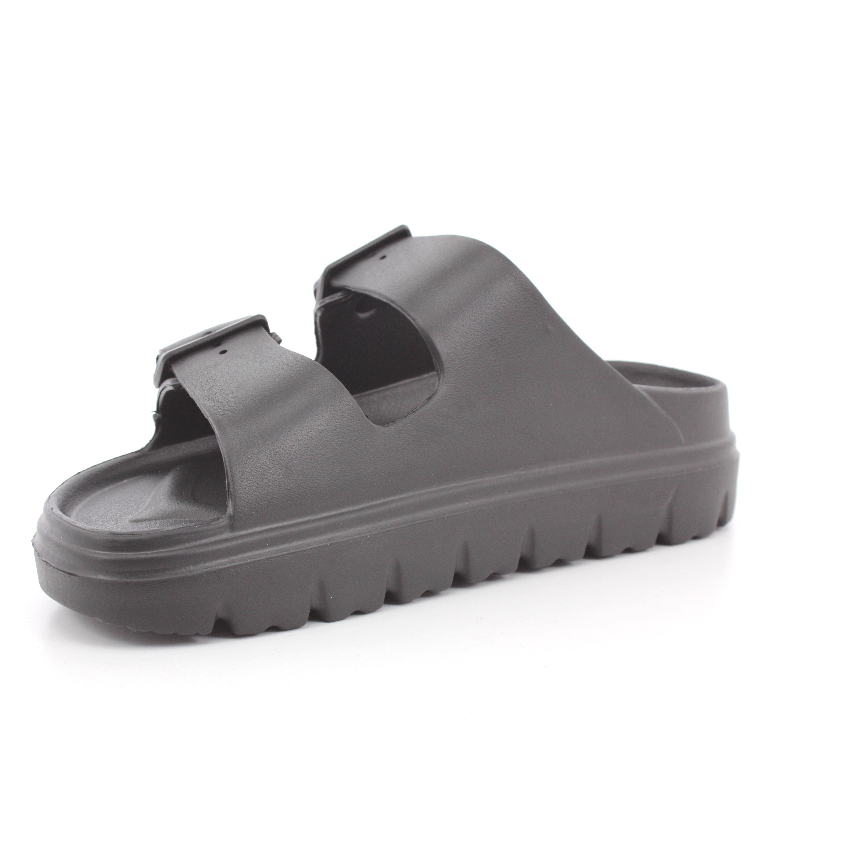 BLACK PU LADIES SANDALS