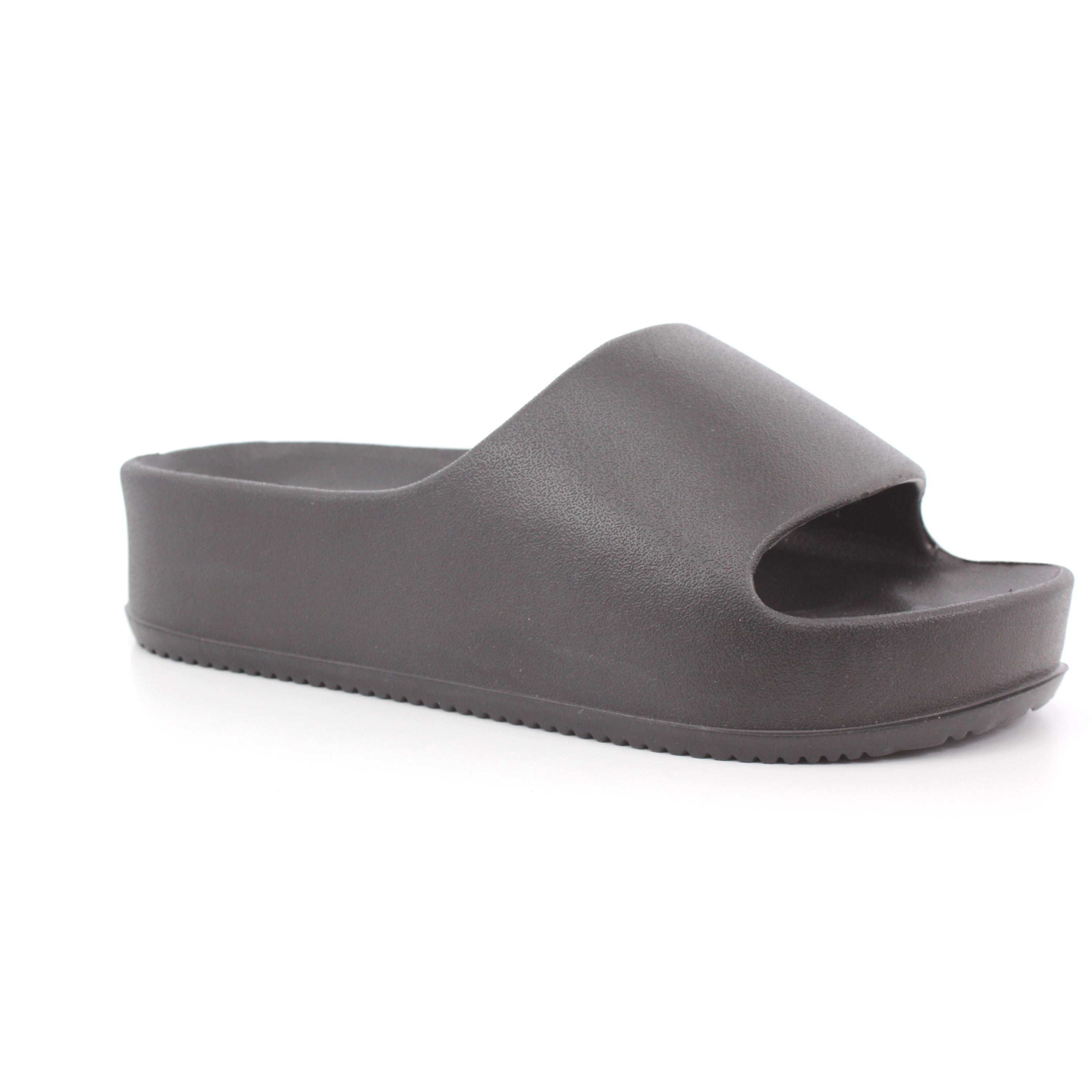 BLACK PU LADIES SANDALS