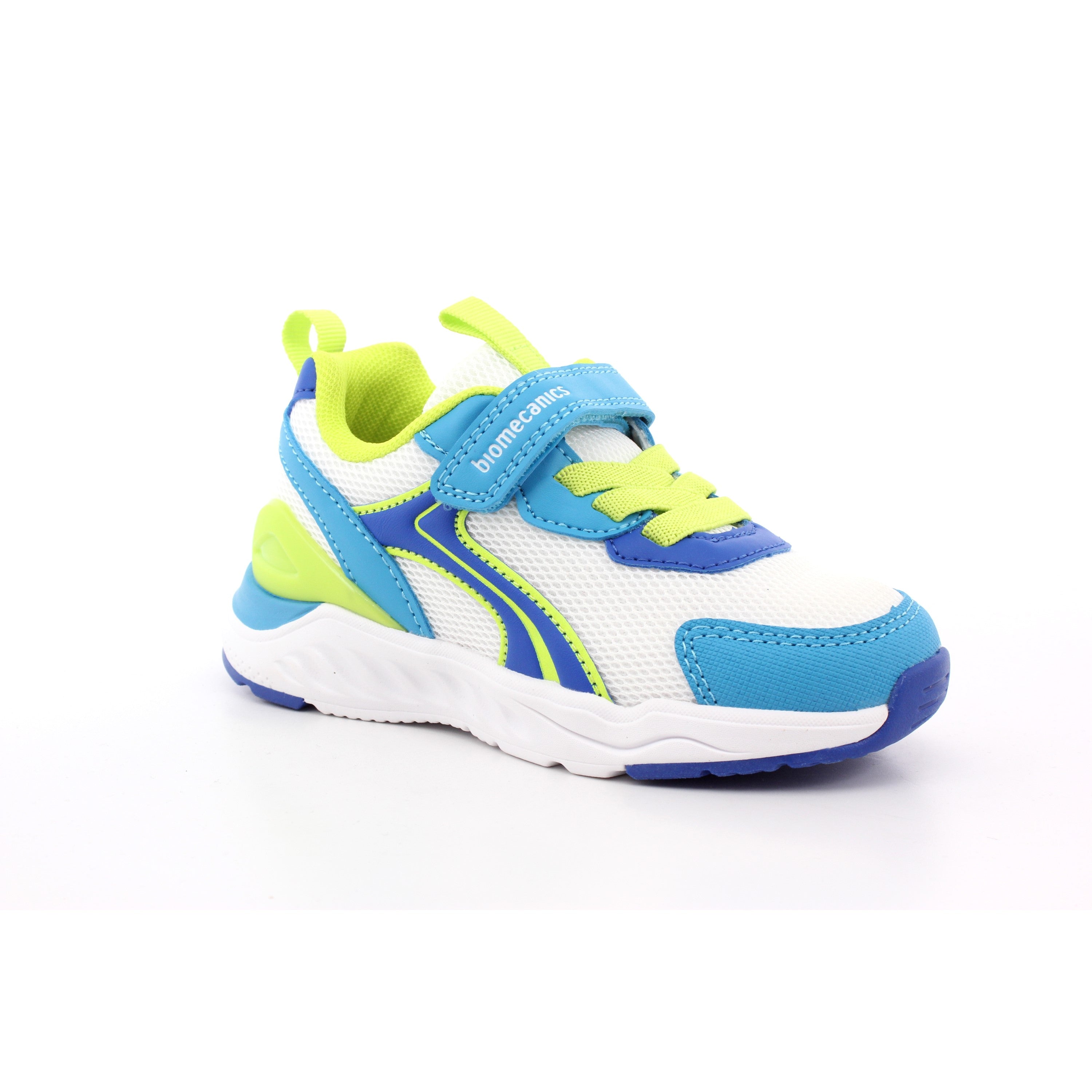 SNEAKER ELASTICOS REJILLA BLANCO Y AZUL