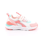 SNEAKER ELASTICOS REJILLA BLANCO Y ROSA