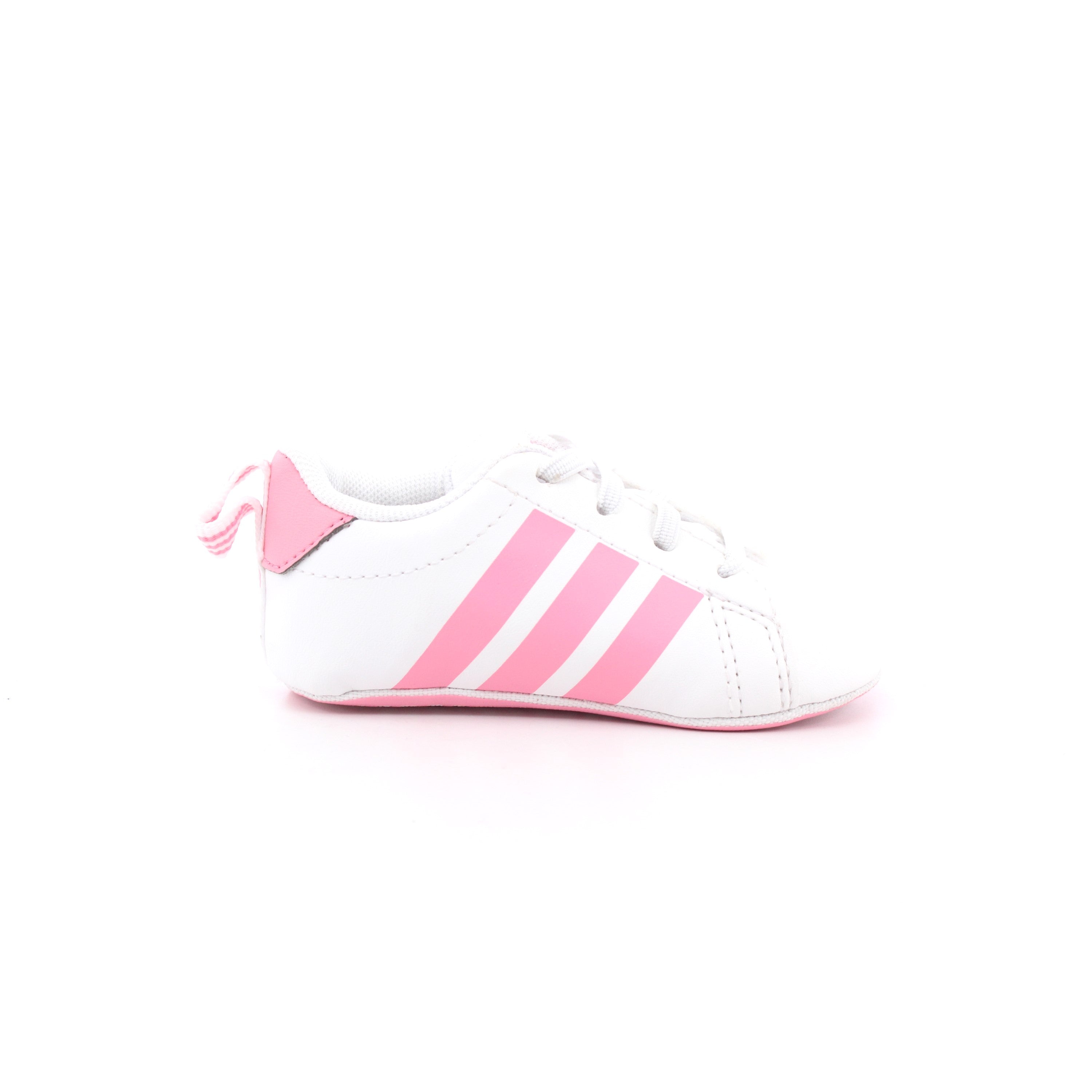 GRAND COURT SHOES CRIB WHITE/PINK