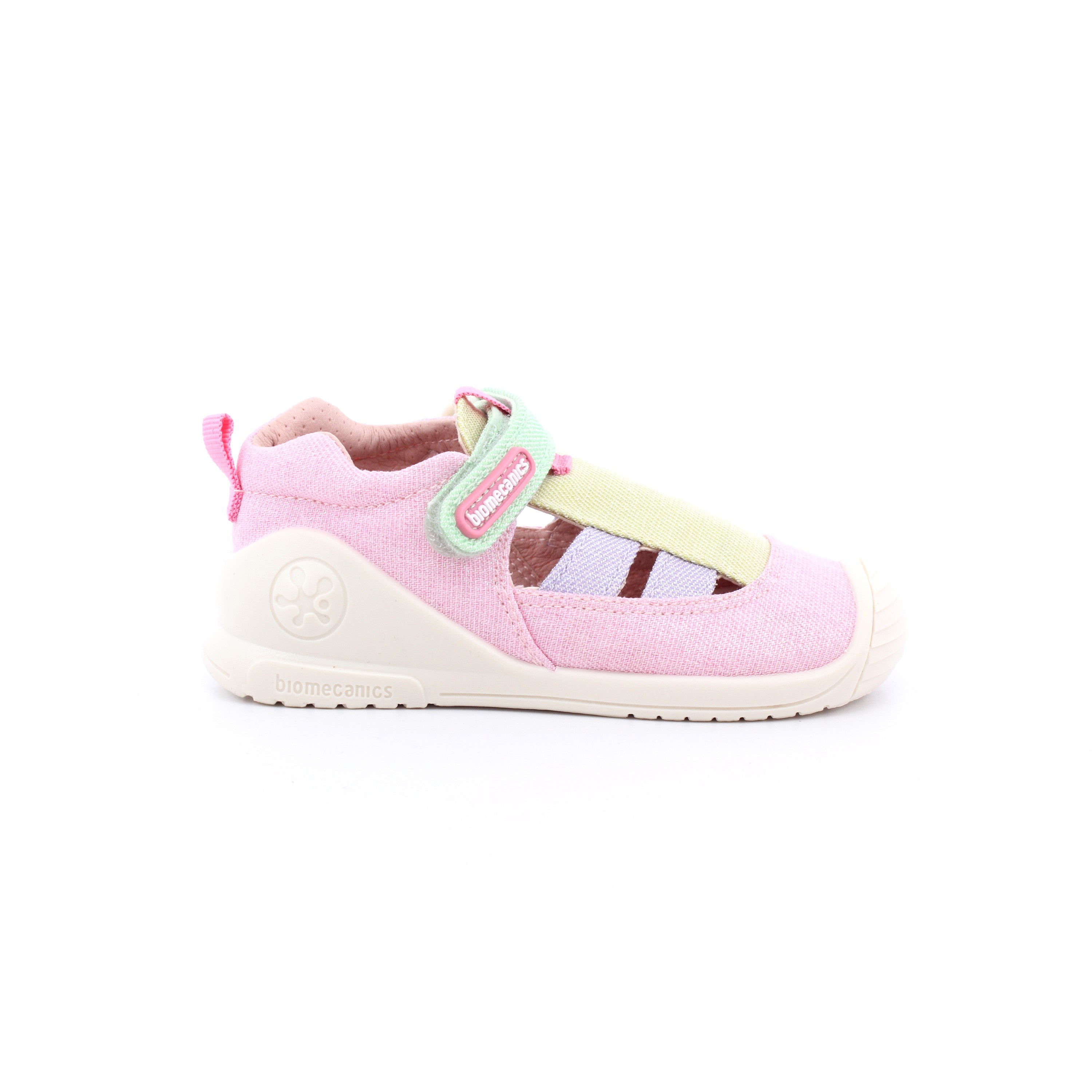 SANDALIA LONA BASICA LUREX FUCSIA