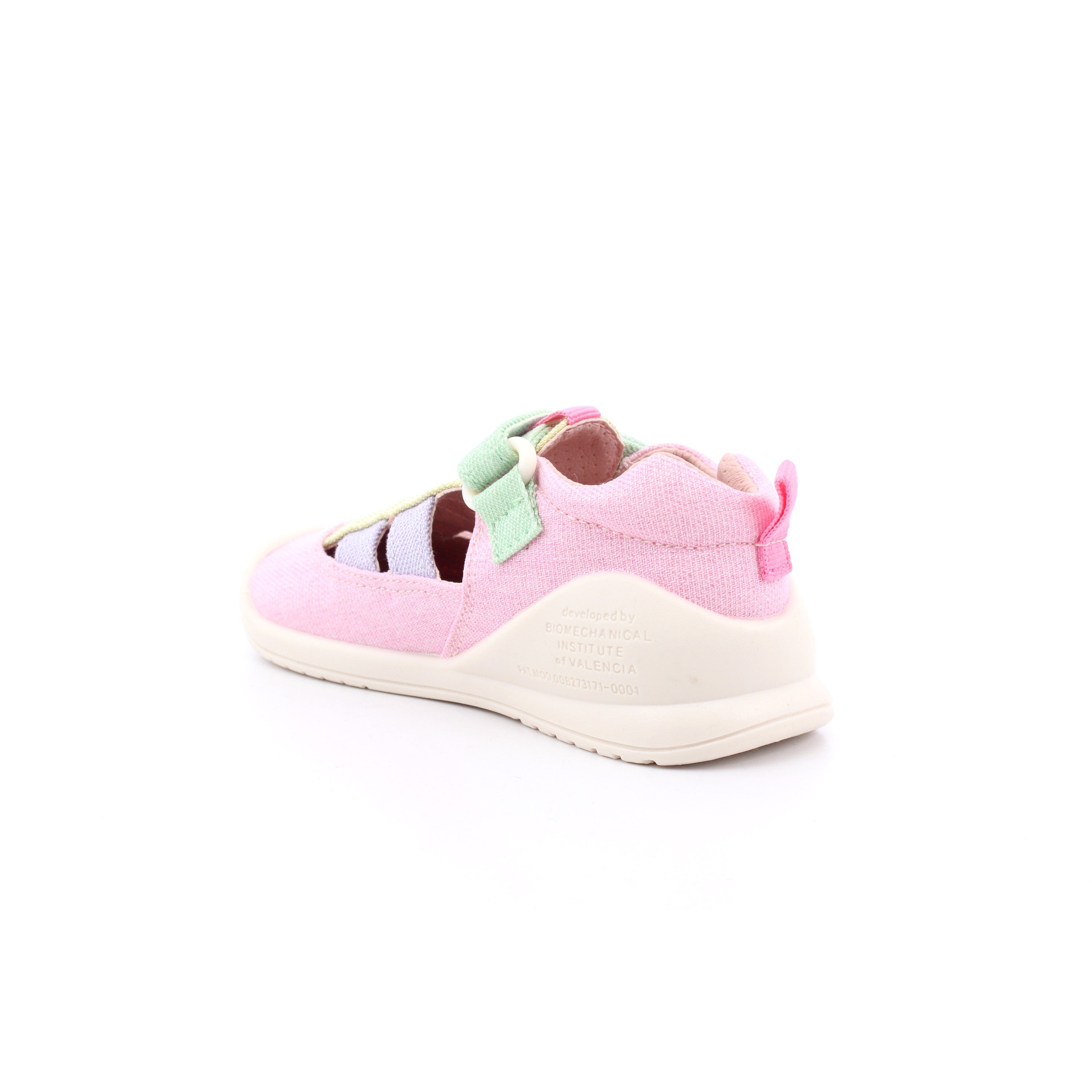 SANDALIA LONA BASICA LUREX FUCSIA