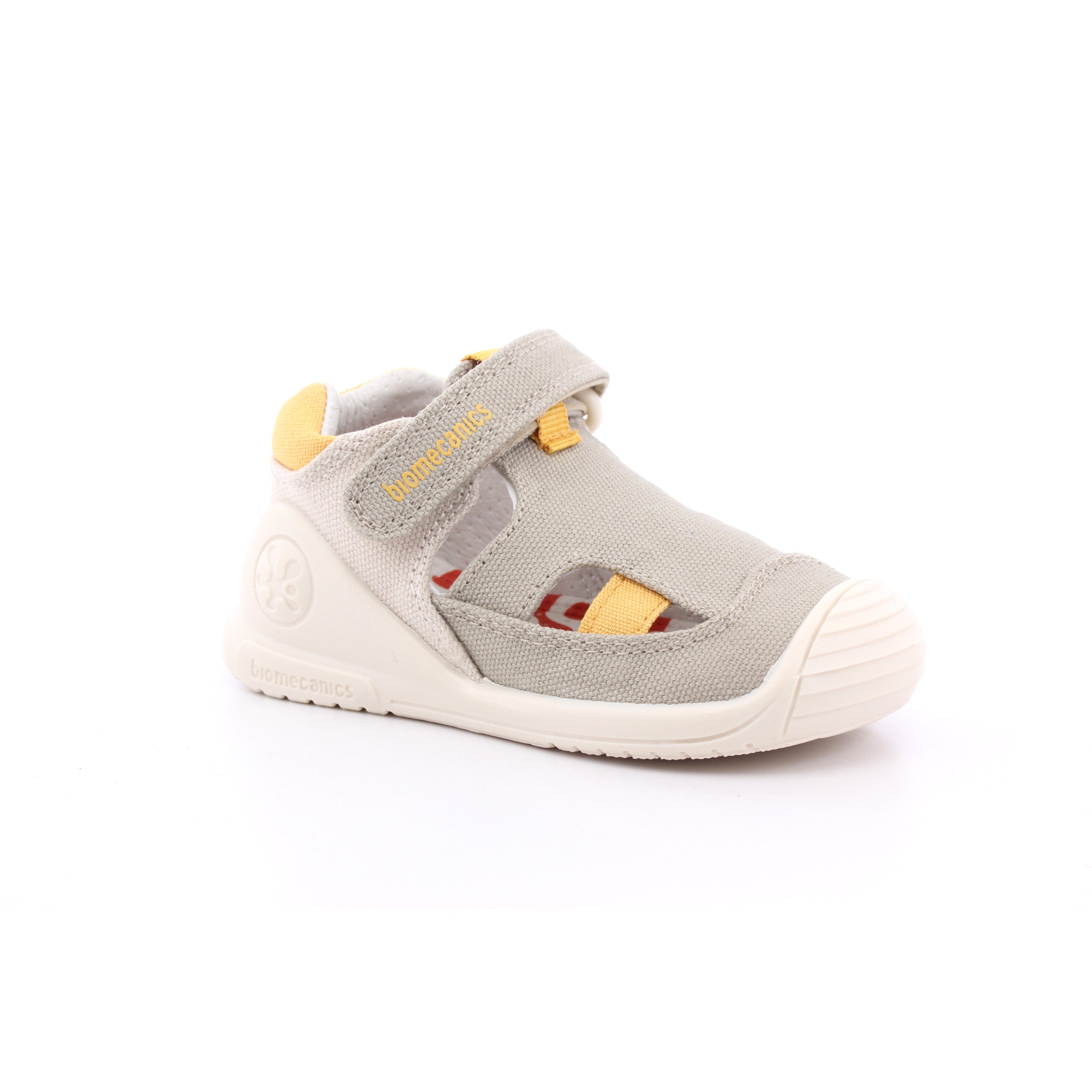 SANDALIA LONA URBAN PIQUE BEIGE Y AMARILLO