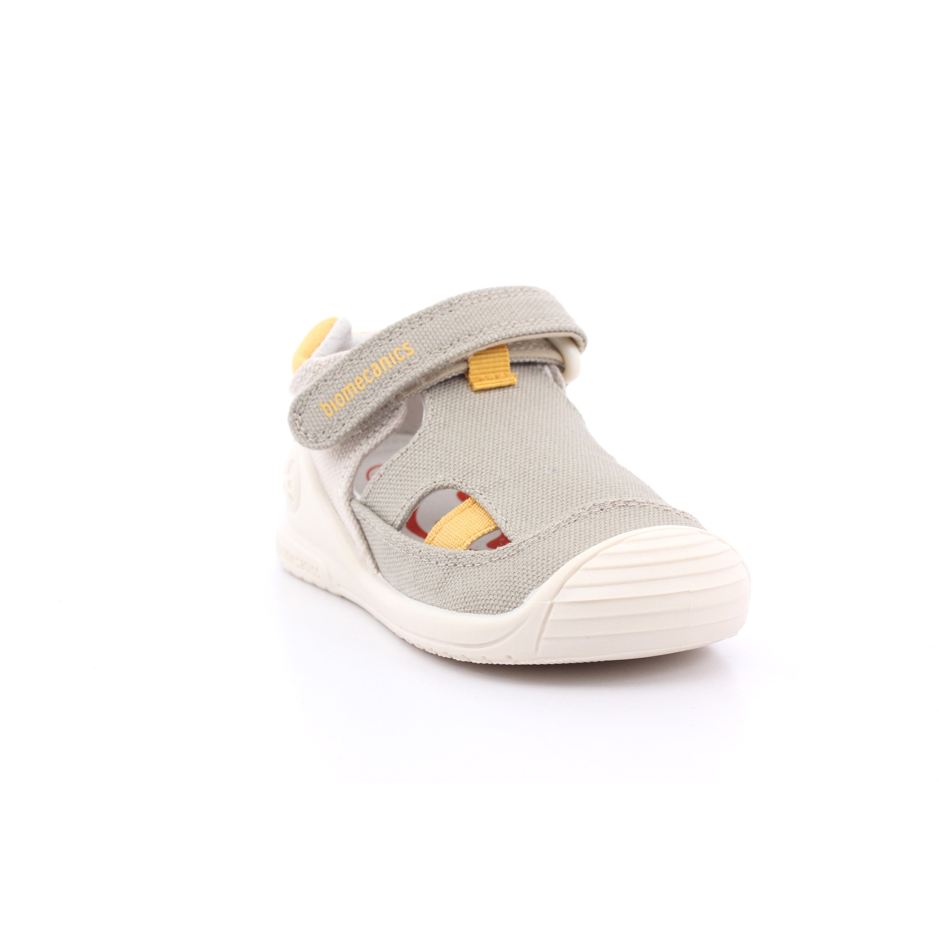 SANDALIA LONA URBAN PIQUE BEIGE Y AMARILLO