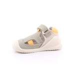 SANDALIA LONA URBAN PIQUE BEIGE Y AMARILLO