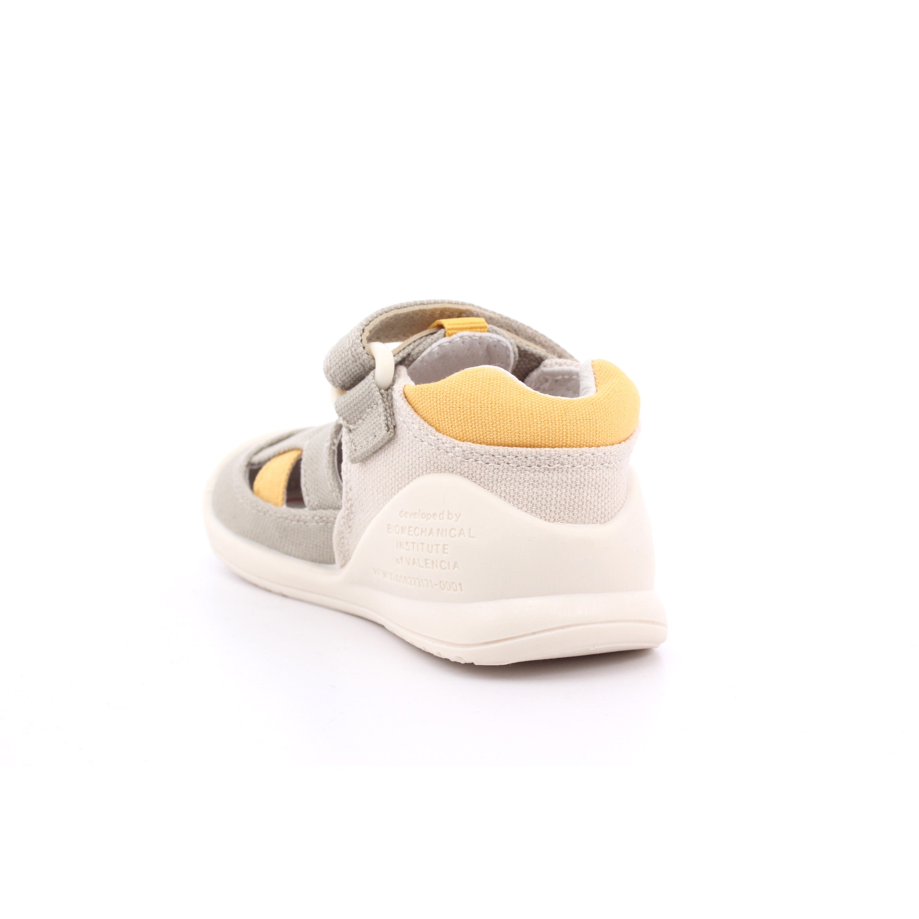 SANDALIA LONA URBAN PIQUE BEIGE Y AMARILLO