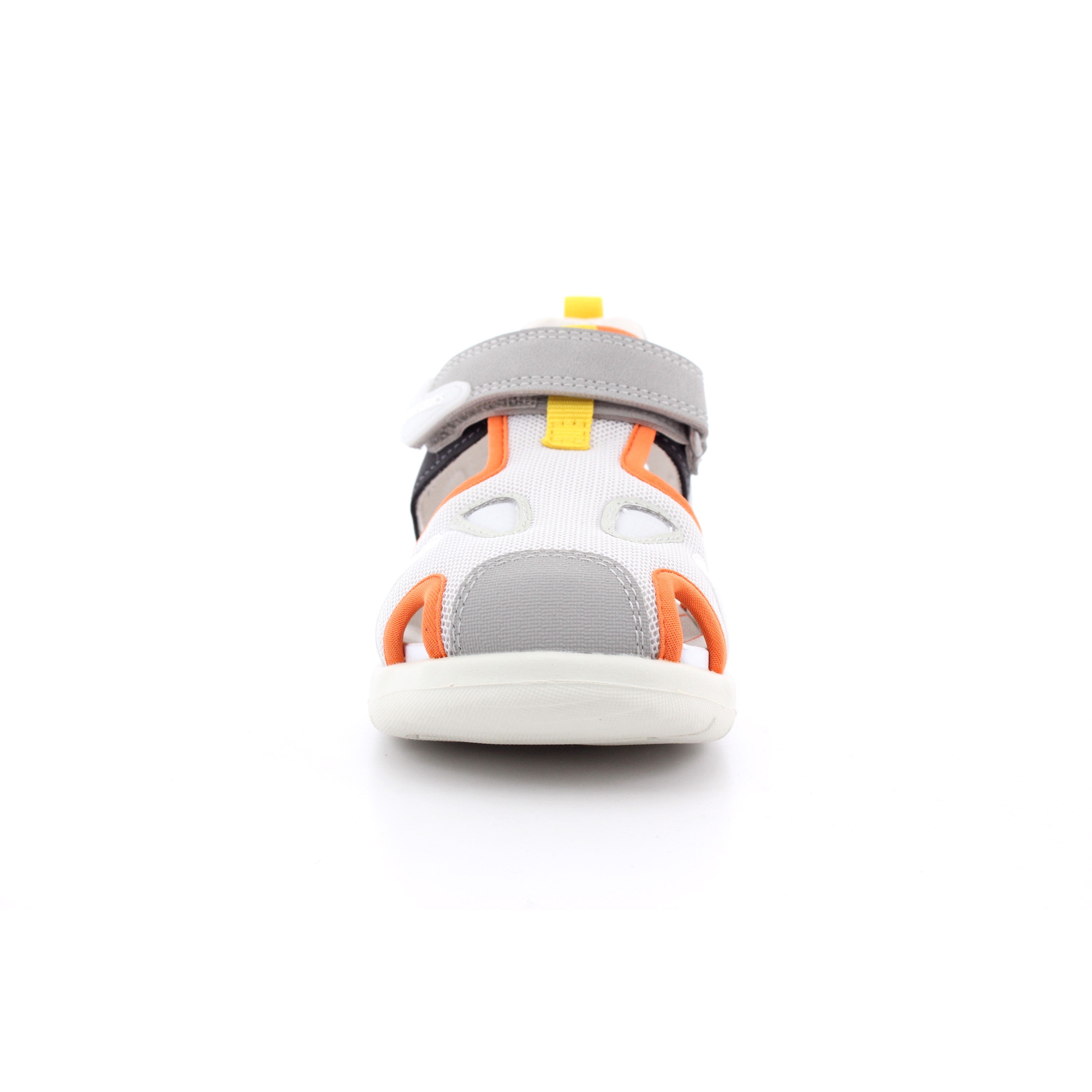 SANDALIA SPORT REJILLA GRIS Y NARANJA