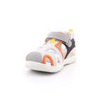 SANDALIA SPORT REJILLA GRIS Y NARANJA