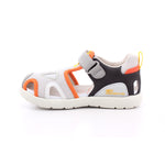 SANDALIA SPORT REJILLA GRIS Y NARANJA