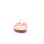 SANDALIA BIO CORAZON MAT BLANCO Y FUCSIA