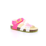 SANDALIA BIO TWIN MAT FUCSIA Y BLANCO